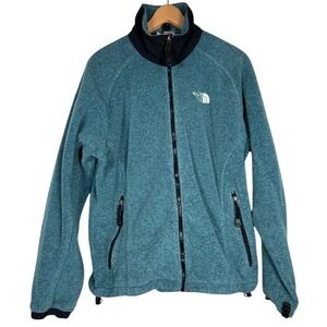 The North Face Women's Fleece Jacket Teal‎ Zip Up Outerwear Size L